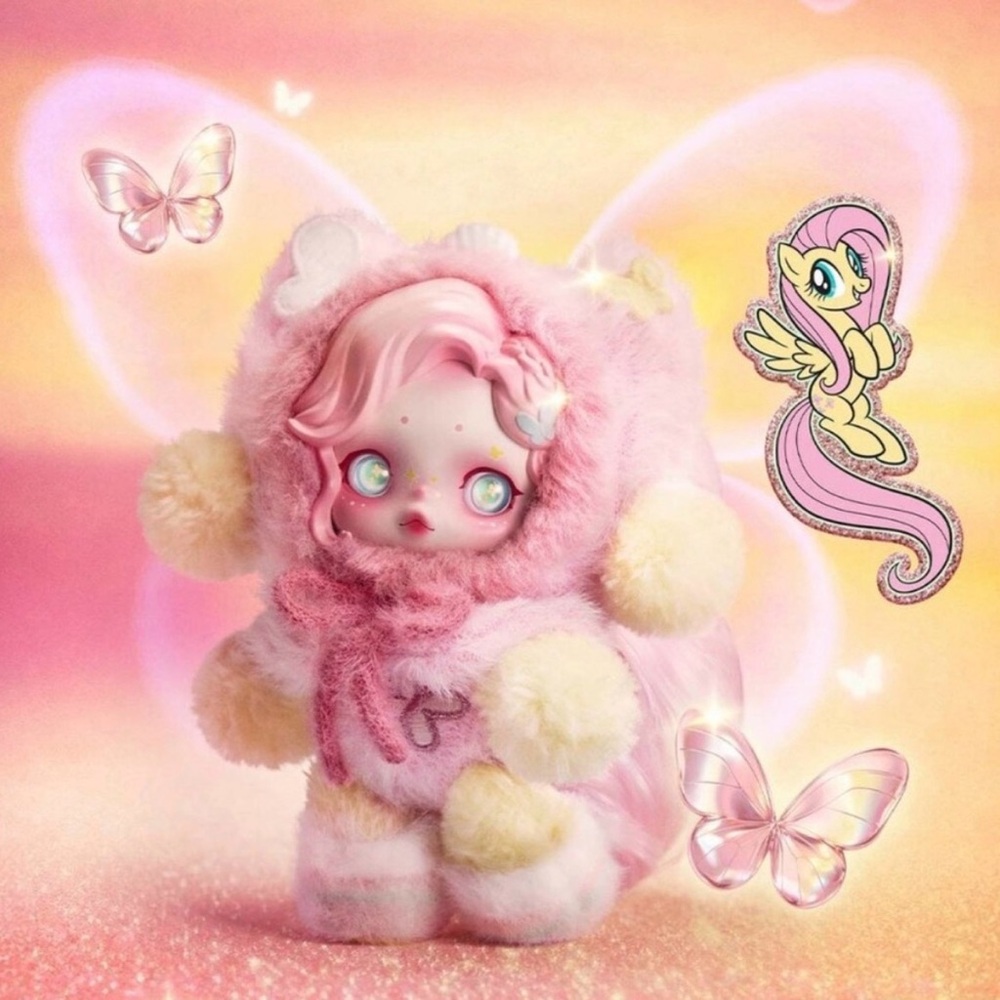 My little pony X Skull panda - FLUTTERSHY CONFIRMED NIB